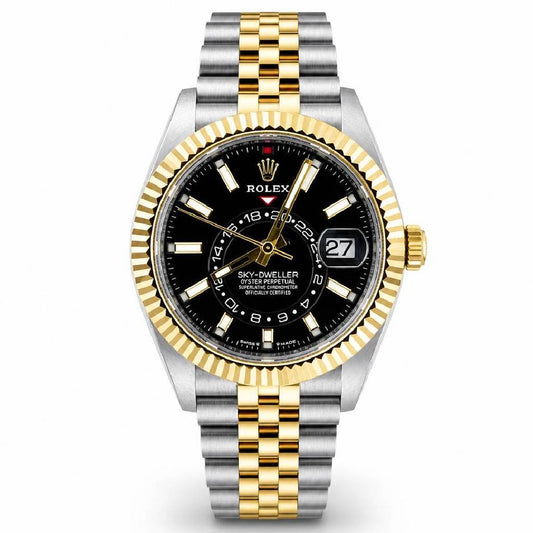 Rolex Sky-Dweller Two Tone Black Dial 42mm 336933 - Pre-Owned