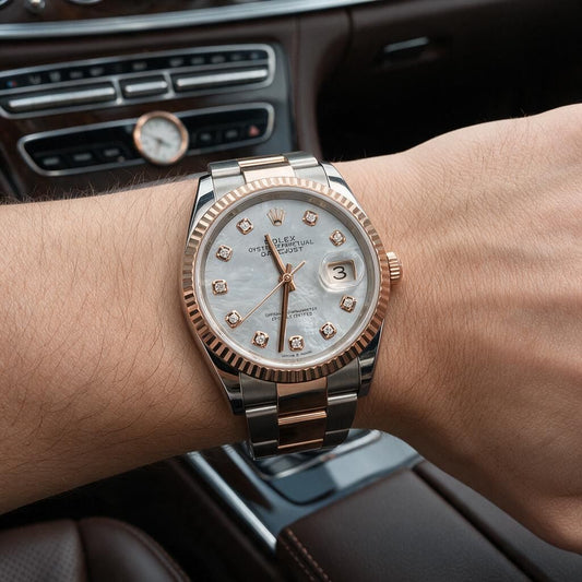 Rolex Datejust Everose Gold Mother or Pearl Diamond M:126231 w/card - Pre-Owned