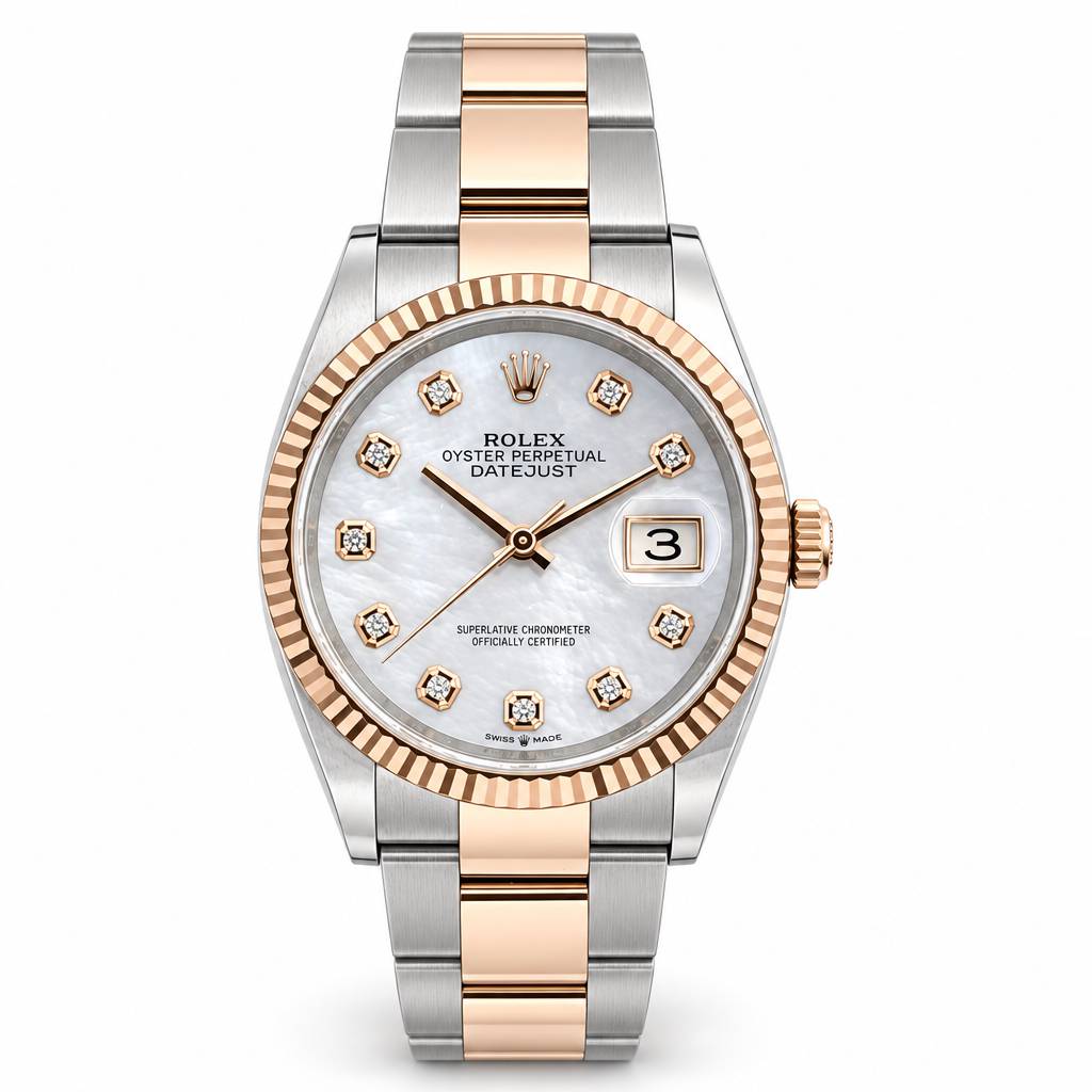Rolex Datejust Everose Gold Mother or Pearl Diamond M:126231 w/card - Pre-Owned