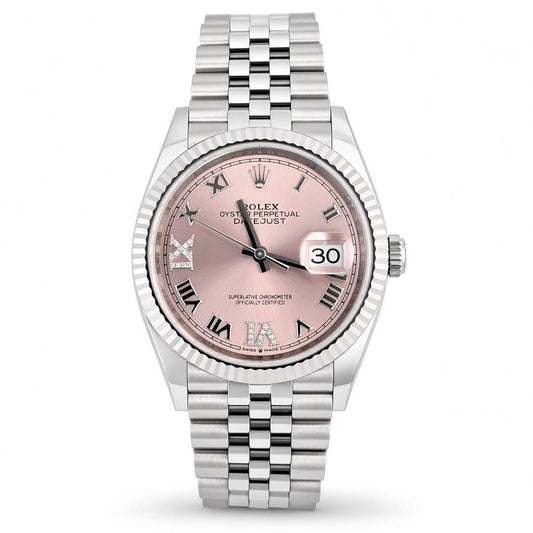 Rolex Datejust 36mm Pink Diamond Set 126234 w/card 2021 - Pre-Owned